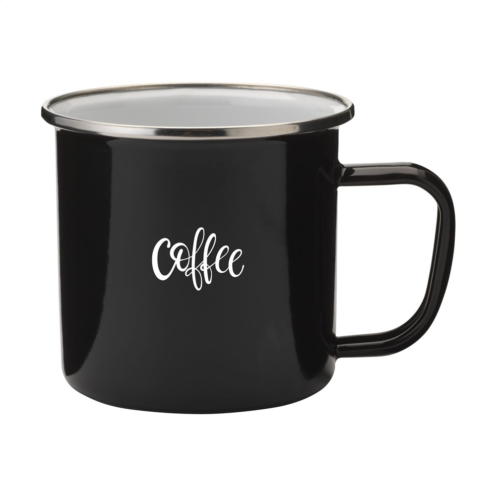 Retro Silver Emaille Mok 350 ml
