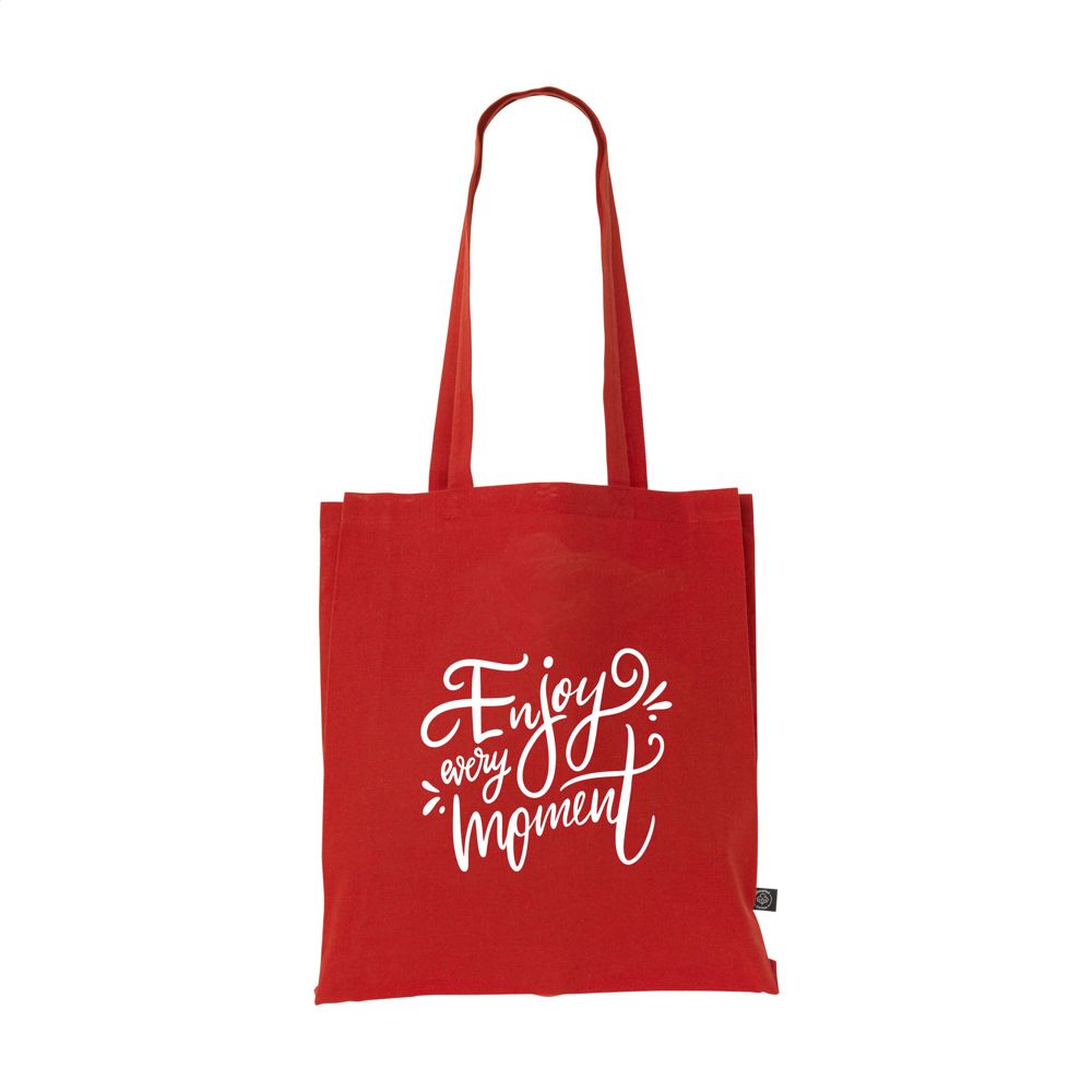 Colour Square Bag GRS Recycled Cotton (150 g/m²) tas - rood