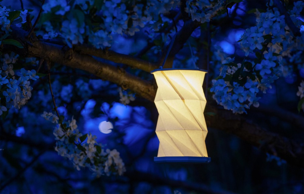 Wooosh Rising Lantern papieren LED-lamp